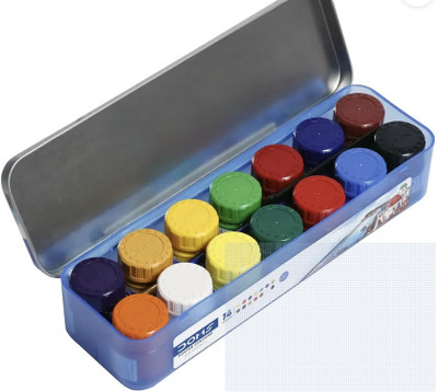 DOMS 7118 - POSTER COLOURS 14 SHADES 10ML BOTTLE(Set of 14, Multicolor)