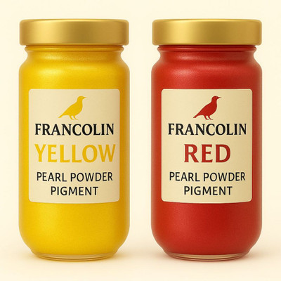 Francolin | Mica/Pearl Powder Pigment | Yellow | Red | Soap, Epoxy Resin(Set of 2, Yellow, Red)