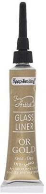 ARTISTERY 3D Outliner Glass Outliner Multi Surface Colour Gold 21 ml(Set of 1, Gold)