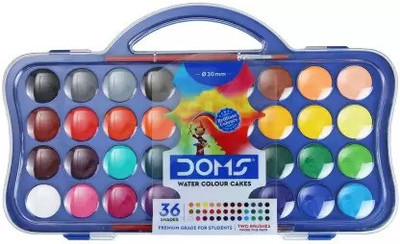 DOMS WATER COLOR CAKES (36 shades) (30mm)(Set of 36, Multicolor)