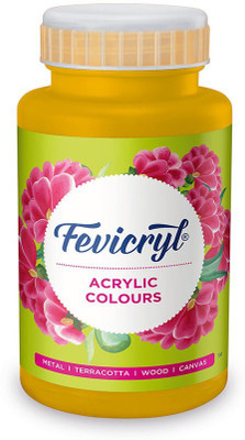 Fevicryl Acrylic Colour 500 ml Paint, DIY Art & Craft(Set of 1, Golden Yellow)