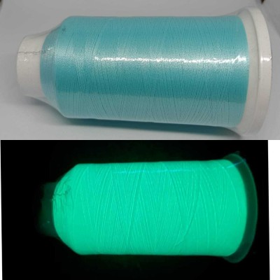 Jash glow in the dark Thread Night Glow Thread Blue 120gm(Set of 1, Blue)
