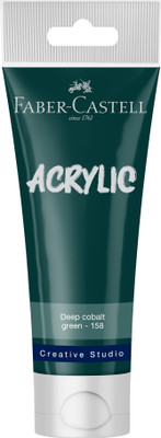 FABER-CASTELL CREATIVE STUDIO ACRYLIC TUBE120ML-DEEP COBALT GREEN 158(Set of 1, DEEP COBALT GREEN)