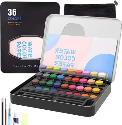 SKYGOLD KEEPSMILING WATERCOLOR CAKES SET FOR ARTISTS 36 SHADES (MULTICOLOR)(Set of 1, Multicolor)