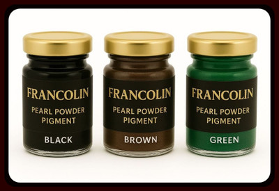 Francolin B_ Mica_Pearl Powder Pigment _ Red _ Silver _ Soap, Epoxy Resin(Set of 3, Red, Silver)