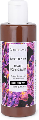 Granotone Premium Acrylic Pouring Paint 200 Ml (Nut Brown)(Set of 1, Nut Brown)