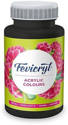 Fevicryl Acrylic Colour 500 ml Paint, DIY Art & Craft(Set of 1, Black)