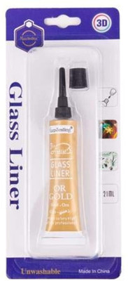 devam gift 1pcs Gold Glass Liner Color 3D Glass Color 21ml Tube Gold Color(Set of 1, Gold)