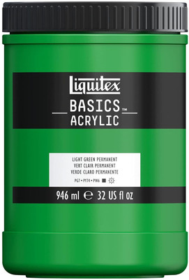 Liquitex Basics 946ml Light Green Permanent(Set of 1, Light Green Permanent)