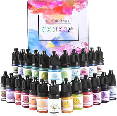 Adoere Epoxy Resin Pigment Set , 24 Colors, 5ml Each High(Set of 24, Multicolor)