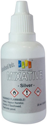 KRYTONE Alcohol Ink Metallic Mixatives 25ml - Silver Ink Bottle(Set of 1, Silver)