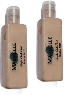 Marvelle Chalk Paint Acrylic Colour - Hazelnut Brown 100ml x 2(Set of 2, Hazelnut Brown)