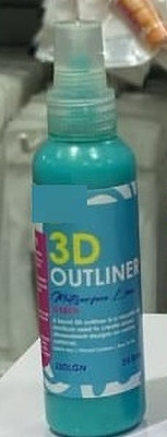 53 Arts 3D Outliner Paint Green for Precise Detailing(Set of 1, Green)
