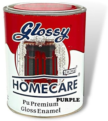 1001 HOMECARE ENAMEL PAINT PURPLE FOR WOOD, METAL AND WALL-1 LTR(Set of 1, Purple)