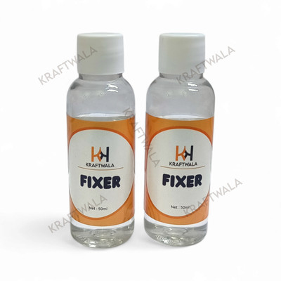 Kraftwala Textile Fabric Colour Fixer (50 ml x 2) For Block Printing and Screen Printing(Set of 2, Transparent)