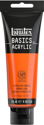 Liquitex Basics 118ml Fluorescent Orange(Set of 1, Fluorescent Orange)