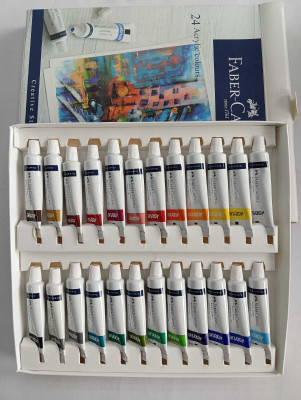 Jain Associates 24_Shades_Acrylic_Colours_Pack_Of_24_Pcs(1Set)(Set of 1, 24)