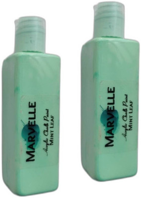 Marvelle Chalk Paint Mint Leaf Pastel Green Acrylic Water Colour 200ml(Set of 2, Mint Leaf)