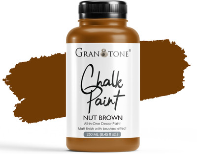 Granotone Chalk Paint for Furniture, Home Decor, Crafts-Eco-Friendly 250 ML (Nut Brown)(Set of 1, Nut Brown)