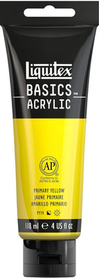 Liquitex Basics 118ml Primary Yellow(Set of 1, Primary Yellow)