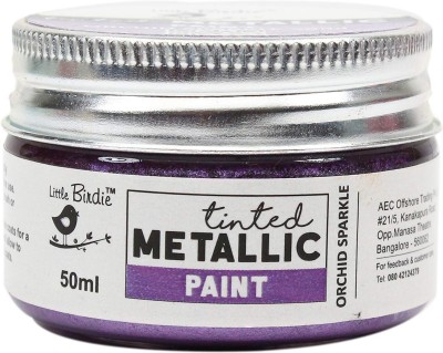 LITTLE BIRDIE Tinted Metallic Paint Orchid Sparkle 50ML (Pack of 2)(Set of 2, Purple)
