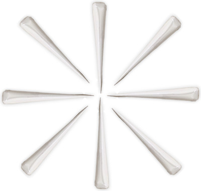 RIA Studio Colorful Ceramic Liquid Paste Cones for Art Craft Outliners, Mandana, Lippan Art(Set of 8, White)