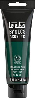 Liquitex Basics 118ml Phthalocyanine Green(Set of 1, Phthalocyanine Green)