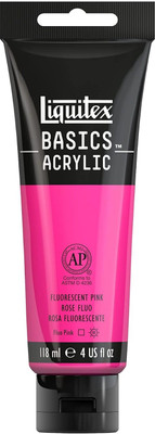 Liquitex Basics 118ml Fluorescent Pink(Set of 1, Fluorescent Pink)
