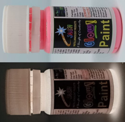 Jash Night Glow Paint Glow in the dark waterbased acrylic paint Pink 30gm(Set of 1, Neon blue)