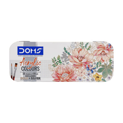 DOMS ACRYLIC COLOURS 12 SHADES(Set of 1, Multicolor)