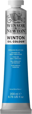 Winsor & Newton Winton Oil Colour Cerulean Blue Hue (138) in 37 ML Tube, Highly Pigmented Oil Pa(Set of 1, Cerulean Blue Hue)