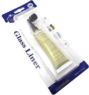 Ketik Eshop Glass Liner Colors 3D Glass Color Tubes With Only Gold(Set of 1, Multicolor)