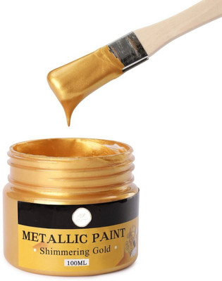 ask vark wala Acrylic Paint Metallic Gold, Non Toxic, Non Fading 100ml Paint for Art, Painting(Set of 1, Gold)