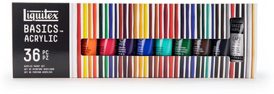 Liquitex Basics Set of 36 X 22ml(Set of 36, Multicolor)