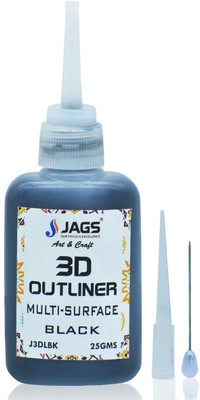 ARTISTERY Pack of 1Pcs 3D Outliner Multi Surface Colour Black 25Gms(Set of 1, Black)