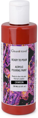 Granotone Premium Acrylic Pouring Paint 200 Ml (Crimson)(Set of 1, Crimson)