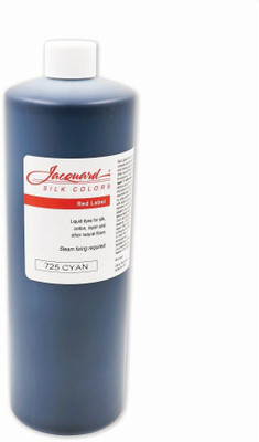 Jacquard Red Label - Silk Colour Dyes - 950 ML (1 Qt) Bottle - Cyan (725)(Set of 1, Silk)