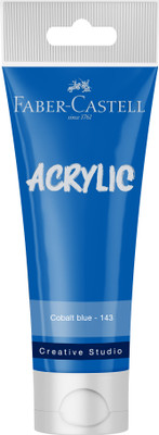 FABER-CASTELL CREATIVE STUDIO ACRYLIC TUBE120ML-COBALT BLUE 143(Set of 1, COBALT BLUE)