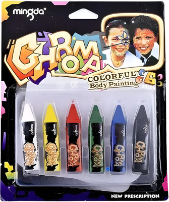 ARTLY Face Paint Crayons for Kids & Adults – Washable & Skin-Safe(Set of 6, Multicolor)