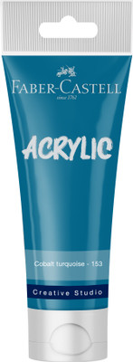 FABER-CASTELL CREATIVE STUDIO ACRYLIC TUBE120ML-COBALT TURQUOISE 153(Set of 1, COBALT TURQUOISE)