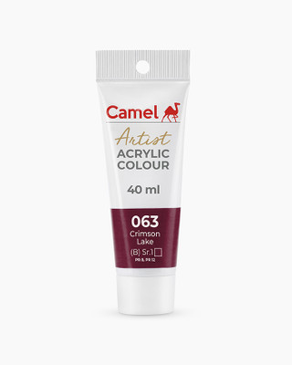 Camel ARTIST ACRYLIC COLOUR TUBE CRIMSON LAKE 40 ML PACK OF 1(Set of 1, CRIMSON LAKE)