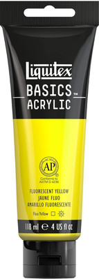 Liquitex Basics 118ml Fluorescent Yellow(Set of 1, Fluorescent Yellow)