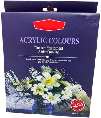 53 Arts Acrylic Color Set of 24 Colors x 12ML Tubes(Set of 1, Multicolor)