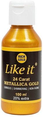 Like it Metallic Gold Acrylic Paint(Set of 1, Golden)