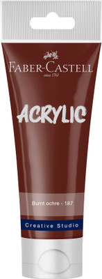 FABER-CASTELL CREATIVE STUDIO ACRYLIC TUBE120ML-BURNT OCHRE 187(Set of 1, BURNT OCHRE)