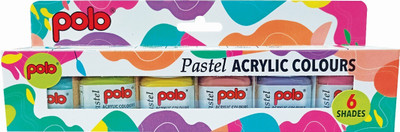 polo colours Pastel Acrylics: 6 colours(Set of 6, Multicolor)