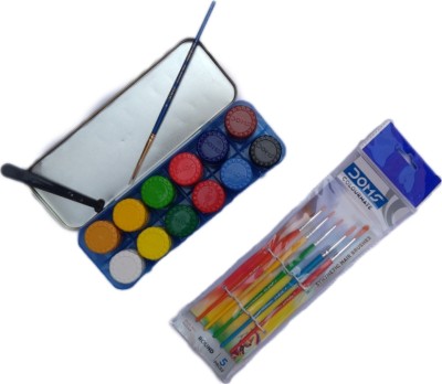 DOMS poster colour 12 shades with brush kit(Set of 12, Multicolor)