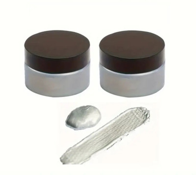 AK GOLDL LEAF Acrylic Metallic Colours Non Fading & Shimmering Paint, with Rich Pigment 50ML(Set of 2, Silver)