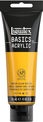 Liquitex Basics 118ml Cadmium Yellow Deep(Set of 1, Cadmium Yellow Deep)