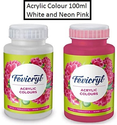 Fevicryl White&neonpink(Set of 2, Multicolor)